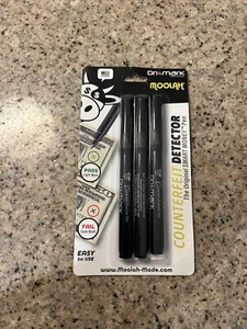 3pk Counterfeit Money Detector Pen - Moolah New in Package! - Picture 1 of 1