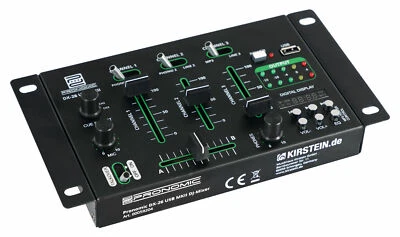 DJ PA Mixer 3/4 Kanal Party Disco Mischpult USB MP3 Player Stereo Mic in Rack EQ - Bild 1 von 4