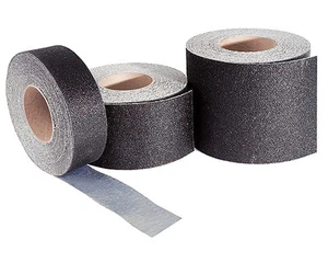 Rollo de cinta de superficie de piso de pista de seguridad de 18" ancho - negro - Imagen 1 de 4