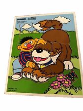 Vintage 1988 Jim Henson Productions Sesame Street Playskool Ernie Barkley Puzzle