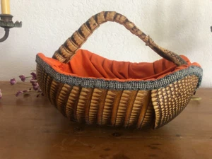 1906 Original Armadillo Concha Arte Popular Cesta Forrada Taxidermia Cartera Bolso de Mano RARO - Imagen 1 de 18