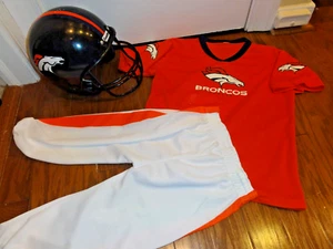 Franklin Sports Denver Broncos Uniform Set NFL Football Jersey-Pant-Helmet Kid M - Picture 1 of 14