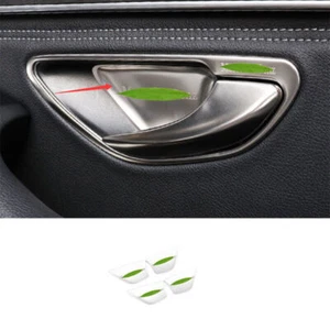For Mercedes-Benz GLC 2016-2021 Steel Silver Interior Door Bowl Cover Trim 4PCS - Bild 1 von 7