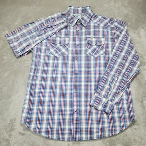 Sailor Jerry Hemd Herren Extra Large blau kariert Langarm Pearl Snap Western - Bild 1 von 13