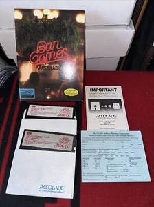 Bar Games Accolade 1989 IBM PC 5.25” Floppy Diskettes - Picture 1 of 13