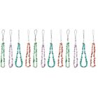12 Pcs Crystal Phone Lanyard Case With Charm Mobile Chains Charms Wrist Strap