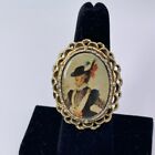 Vintage Victorian Cameo Lady Adjustable Ring