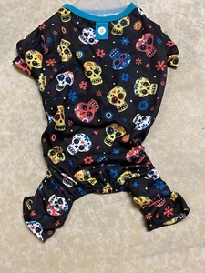 Pijama "CALAVERA DE AZÚCAR"" DÍA DE LOS MUERTOS Halloween "CACHORRO/PERRO XSMALL - Imagen 1 de 1