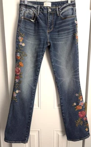 Driftwood Size 26 Kelly Harvest Bootcut Embroidered Floral Jeans SUNDANCE - Picture 1 of 14