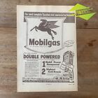VINTAGE 1955 MOBILGAS DOUBLE POWERED GASOLINE ORIGINAL ADVERTISEMENT PETROL OIL