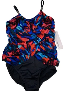 Magicsuit BLACK/MULTI Expressionist Lisa One Piece Swimsuit, US 16 - Picture 1 of 14