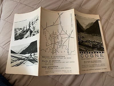 COGNE AOSTA - 1934 Depliant Turistico Brochure Guida • 12.99€