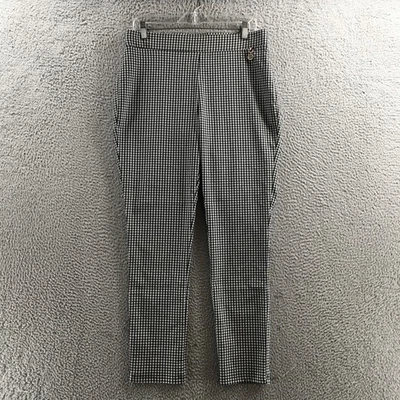 Calça de tornozelo feminina Tommy Hilfiger 14 (real 33x27,5) preta cintura alta Gingham - Imagem 1 de 4