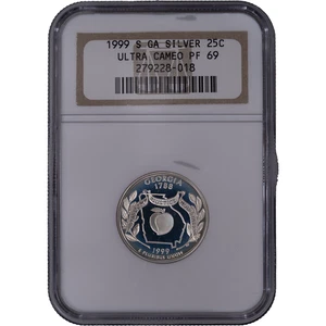 1999-S Silver Georgia State Quarter - Proof ~ NGC PF 69 ULTRA CAMEO - Picture 1 of 2