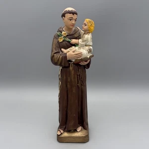 Vintage Heiliger Antonius von Padua Baby 13" Gips? Statue Religiös Christentum - Bild 1 von 22