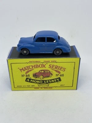 Matchbox Lesney Phantom 46 Custom Morris Minor In Rare Blue Nice Repro Box. - Image 1 of 4