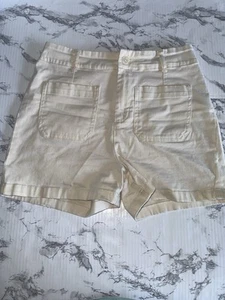 Bagatelle New York Damen-Shorts vorne Tasche Größe 8 3,5 Schrittlänge elfenbeinfarben Baumwolle LN - Bild 1 von 7