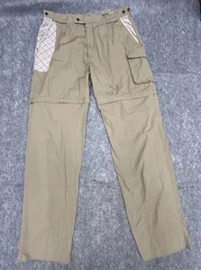 Lewis Creek Men’s Canvas Convertible Pants 38 (Fits 35) Beige Khaki Zip Off READ - Picture 1 of 7