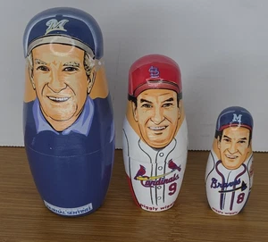 Bob Uecker 2005 Milwaukee Brewers Nesting Doll SGA Brewers Braves Car 4325/42000 - Picture 1 of 9
