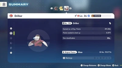 Brillante 6IV Adamant ALPHA Drilbur Pokémon ZA + Master Ball