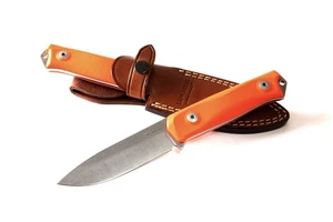 LionSteel Knives B41 GOR Bushcraft Coltello Lama Fissa Sleipner Acciaio Arancione G10 - Foto 1 di 4
