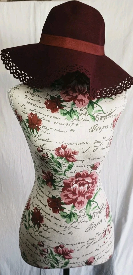 Шляпа бордовая 100% шерсть Praire складная упаковываемая коттедж-клош женская  - Изображение 1 из 4