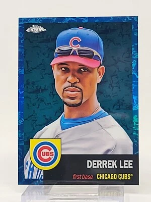 Toile 2022 Topps cromo platino aniversario blanco azul refractor Derrek Lee Foto 1 de 2