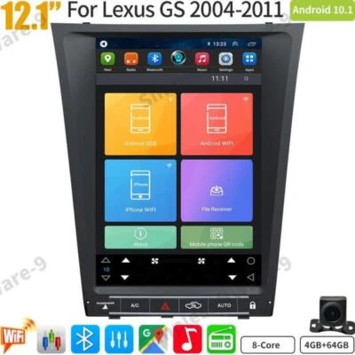 For Lexus Gs300 Gs350 Gs450 Gs460 Car Gps Navigation Radio Stereo Android 4+64g - Image 1 of 4
