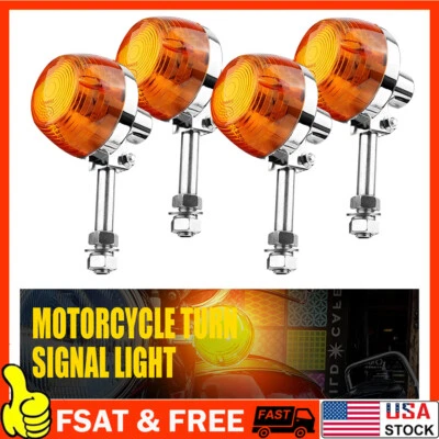 4X Turn Signal Light 8mm 12V For Honda CT70 CT90 XL100 CB350 CM400 CB450 CB750 A - Image 1 of 4