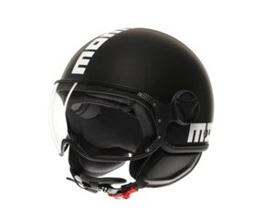 CASCO Moto MOMODESIGN CLASSIC JET Nero Opaco Bianco ECE 22.06 TAGLIA XL 61 cm - Foto 1 di 9