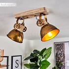 Vintage Wohn Schlaf Zimmer Beleuchtung Holz/Bronze Decken Lampen Flur Strahler 