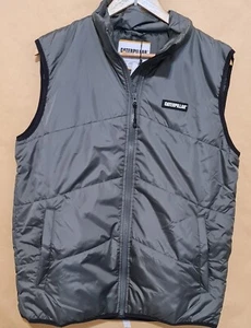 Men’s CAT Chevron Insulated Caterpillar Vest NWT Gunmetal Medium M Free Post - Picture 1 of 7