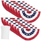 USA Pleated Fan Flag American US Bunting Flag Patriotic Half Fan 14, 1.5x3 Feet