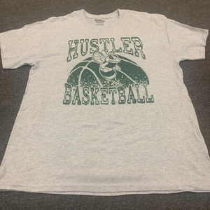 Huslter Basketball High School Sport Gildan T-Shirt - Size L gray - Picture 1 of 6