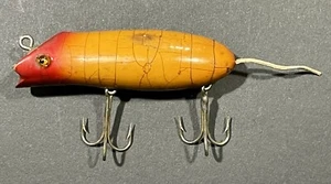 Vintage Wood Glass Eye Shakespeare 3.5” Swimming Mouse Fishing Lure, Kalamazoo - Picture 1 of 5