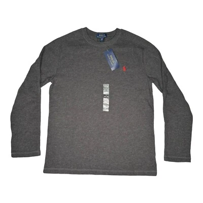 Nuevo Polo Ralph Lauren Niños Tejido Waffle Pullover Talla L 14-16 Grande Gris Oscuro Foto 1 de 4