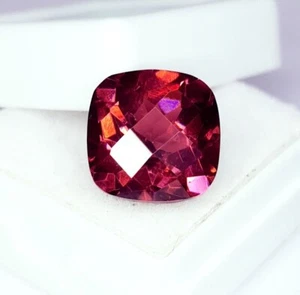 Piedra preciosa suelta natural Padparadscha zafiro 10 quilates certificado cojín gema W68 - Imagen 1 de 14