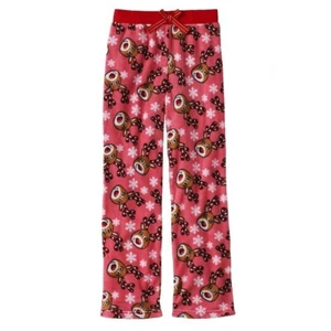 Falls Creek Fleece Holiday Pajama Pants Pink Girls XS 4/5 New - Picture 1 of 1