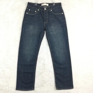 Levi's Big Boys Jeans 505 Regular Fit Straight Leg Blue Denim Dark Wash 18 - Picture 1 of 10