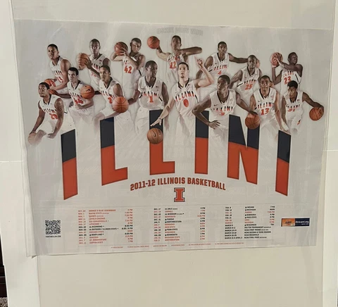 Illinois Fighting Illini 2011-2012 Basketball poster  18”x24” Cover