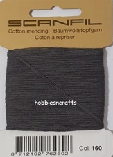 Fil de fil à scan pour Darning & Mending - 100% coton - 15 mètres - gris foncé