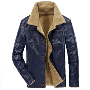 Cappotto pelliccia uomo pelle nuovo giacca giovane più velluto spesso abbigliamento - Foto 1 di 10