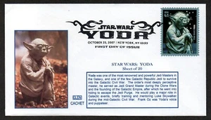 USA, SCOTT # 4205, GLEN FDC COVER OF STAR WARS YODA, YEAR 2007 - Picture 1 of 1