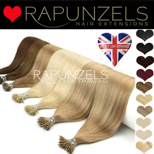 14"16"18"20" Nano Tip ring bead Real HUMAN Hair Extensions Salon DIY UK - Picture 1 of 24