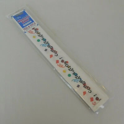 Memory Book Ribbon Congrats Offray Peel Stick Acid-Free Scrapbooking Celebration - Image 1 of 4
