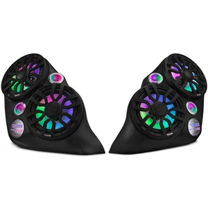 DS18 Polaris Slingshot Front Fender 8” Loaded Speaker Pods Digital LED Lights - Picture 1 of 7