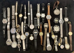 Lote de 31 piezas Reloj Pulsera Bolsillo Mujer’s Hombre’s (el cuarzo’s necesita pilas) - Imagen 1 de 21