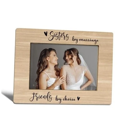 Marcos de fotos de hermanas, regalos adicionales de hermana en ley, regalos no biológicos para hermanas,  Foto 1 de 4