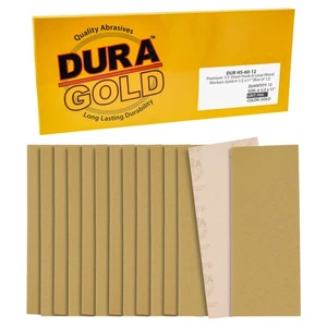 60 Grit - 1/2 Sheet Size, 4-1/2" x 11" Hook & Loop Sandpaper - 12 Sanding Sheets - Picture 1 of 5
