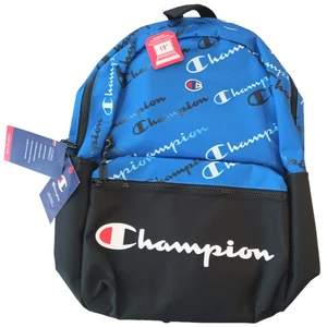 Champion Manuscript Blue Black Backpack with Laptop Sleeve - Picture 1 of 5